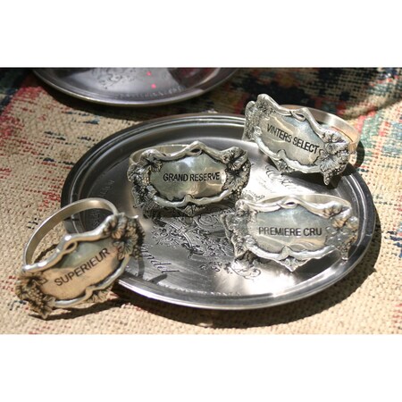 Elk Studio Vineyard Grade Napkin Rings in Antique Silver Set of 4 NAP011/S4